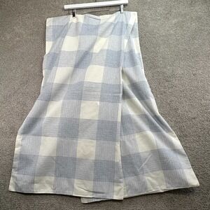 Bee & Willow King Size Pillow Shams Pair Gray White Plaid‎ 50x91cm Cotton Blend
